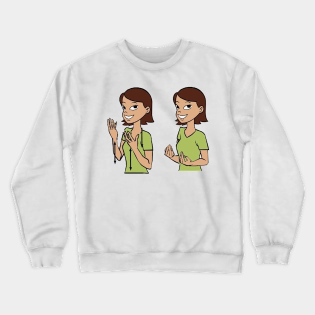 Moist Crewneck Sweatshirt by Weird Lines